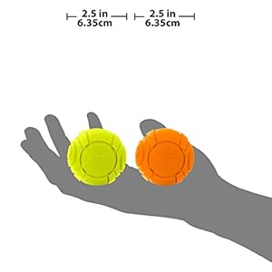 Nerf Dog Sonic Ball Dog Toys, Lightweight, Durable and Water Resistant, 2.5 Inches, for Small/Medium/Large Breeds, Two Pack, Green and Blue Nerf Dog Sonic Ball Dog Toys Lightweight Durable and Water Resistant 25 Inches for SmallMediumLarge Breeds Two Pack Green and Blue