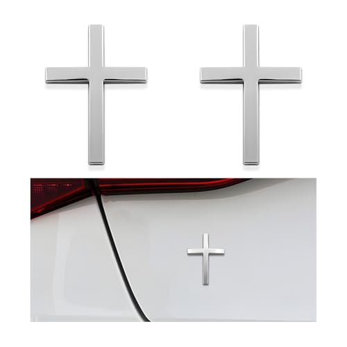 DXNQ 2PCS Metal Jesus Christ Cross Badge Stickers,...