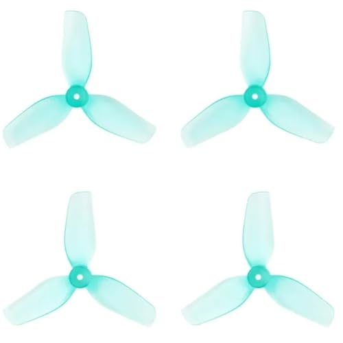 Hélice à trois pales de 31mm micro drone FPV A65 ouverture axe 1.0 cyan