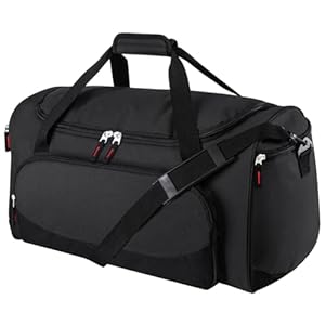 Gym Bag for Men – 55L Black Durable Large Duffle Bag for Travel, Workout, Fitness & Sport