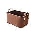 FQYYDD Filc wełniany kosz do przechowywania zabawek, kosz na bieliznę, brudne ubrania, uchwyt do przechowywania, organizer do domu, kontener 39 x 29 x 25 cm, kawa