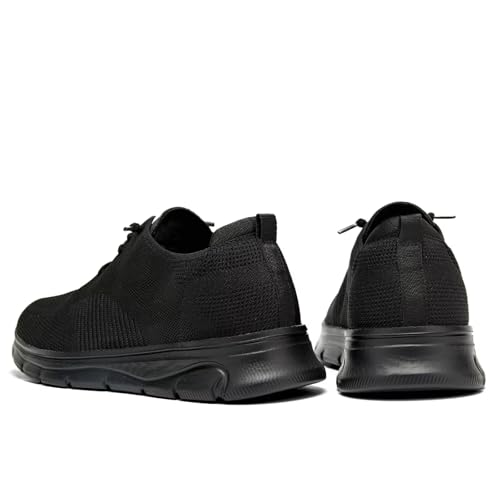 Image of Men's Casual Dress Oxfords Shoes Breathable Knit Leisure Classic Business Fashion Sneakers Lightweight Comfortable Work Soft Sole Walking Shoes