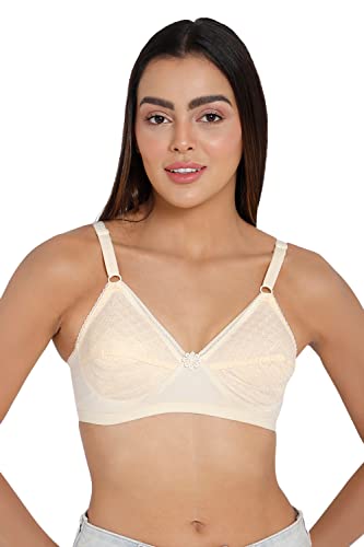 Image of Naidu Hall Women's Cotton Brassiere | Non-Padded | Non-Wired | Full Coverage | Regular Bra for Women 1 Piece