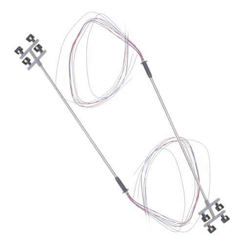 IWOWHERO 2pcs Miniature Street Lamps for Crafts Metal Abs Material Realistic Miniature Park Lamp