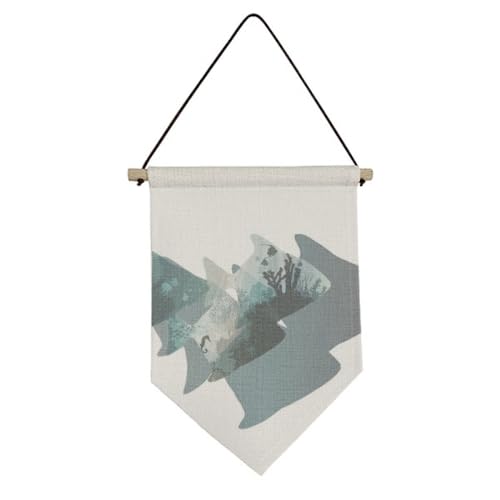 Drapeau suspendu méduse art mural nature marine pour créer un salon zen