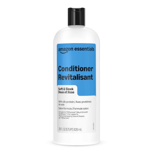 Amazon Basics Soft & Sleek Anti-Frizz Conditioner for Dry or Damaged Hair with Argan Oil & Silk...