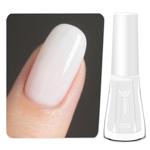 Aieenjor Esmalte de uñas de secado rápido, sin lámpara UV, color rosa desnudo, 10 ml