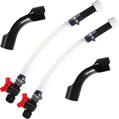 Calvana Fuel Jug Hose 3044 Replacement Kit with 2 Elbow Adapters 2 Fuel Hoses with Valve Compatible with VP Racing Fuel Jug 5.5 and 10 Gallon Fuel Cans Diesel Fuel Can Dirt Bike Motorcycle Accessories