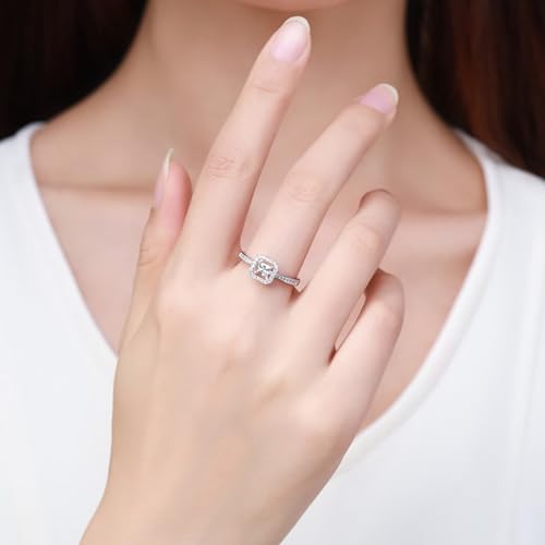 Bague fiançailles argent 925 et alliance mariage zircone carré
