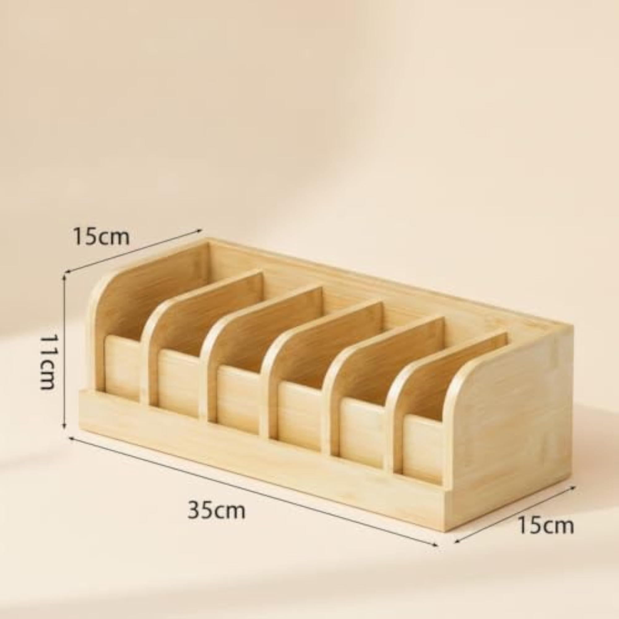 Rectangular Wooden Storage Divider Box with 12 Sections