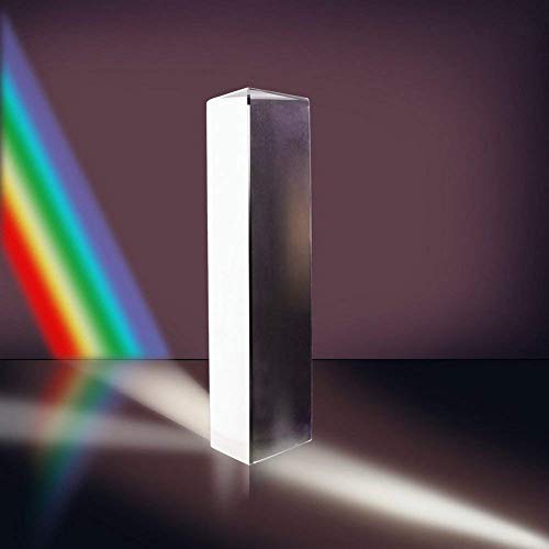 Mribo Optical Glass Triangular Prism, 6 Inches Crystal Rainbow Maker for Photography Science Experiments Physics Teaching Light Spectrum