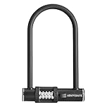 Kryptonite Combo Bike U-Lock Standard, Anti-Theft Security Bicycle Lock, 12mm Steel Shackle, 4-Digit Resettable Combination U Lock for Scooter Road Mountain Bikes