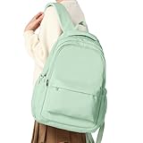 WEPLAN Mochila Escolar Adolescente Niña Mochila Mujer Casual Mochilas Escolares Universidad Niño Mochila Instituto Chica Chico Niño Mochilas Portatil para Viaje Trabajo Colegio Hombre,Verde Claro