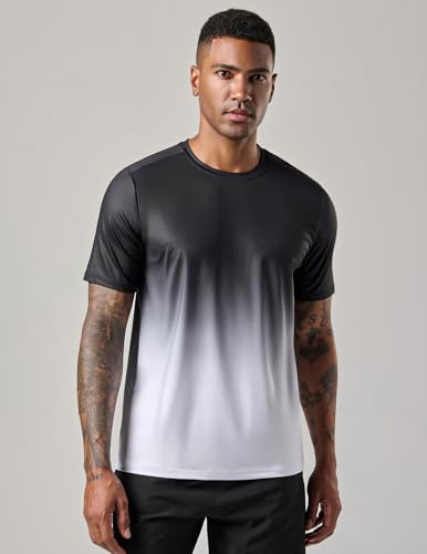 Image of 5 Pack Men's Active Quick Dry Crew Neck T Shirts | Athletic Running Gym Workout Short Sleeve Tee Tops Bulk