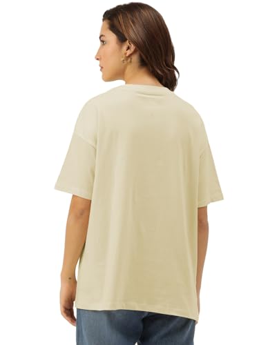 Image of LEOTUDE Women's Short Sleeve with Round Neck, Oversized Longline Drop