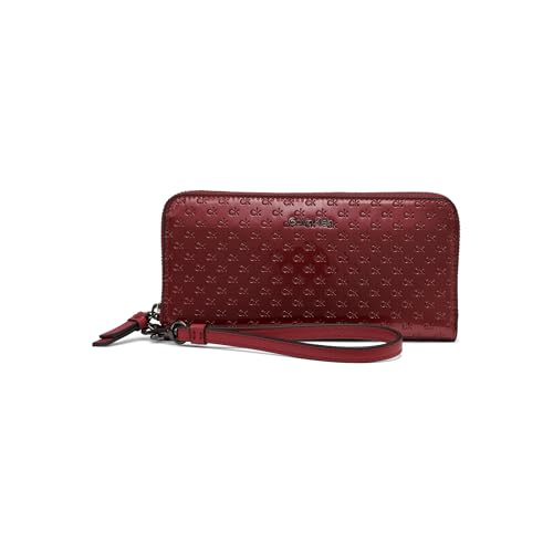 Image of Calvin Klein Women's Key Item Saffiano Continental Zip Around Wallet With Wristlet Strap