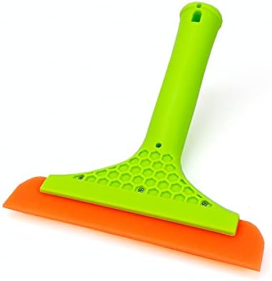 Ewrap 19cm Long Silicone Squeegee for Shower Door, Mirror, Car Windowshield, All Purpose Squeegee for Window Film Application (Green)
