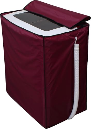 Image of DREAM FASHION Semi-Automatic Washing Machine Cover (6 Kg - 6.5 Kg) Semi-Automatic Machine -Maroon