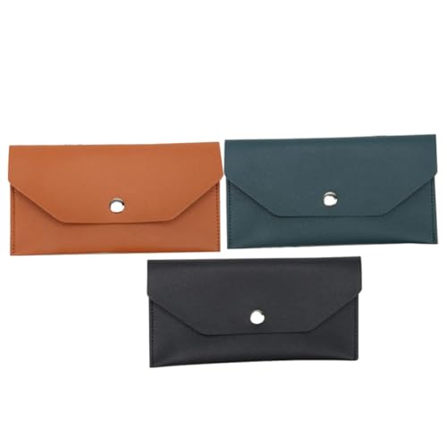 MOBUTOFU Cartera Multifuncional de PU para Hombre Textura Ligeramente Flexible y Resistente, 3 Piezas Tipo, Adecuado para Oficina y Ocasiones Obsequios