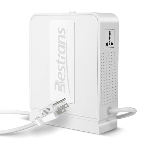 BESTRANS 2000W Step Up Transformer 110v to 220v Converter Heavy Duty Voltage Converter 110v-120v to 220v-240v with Dual Outlets Overload Protection & Ultra-Quiet for Home Appliances Pearl White