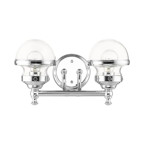 Image of Livex Lighting 2 Light Polished Chrome Bath Vanity 17412-05