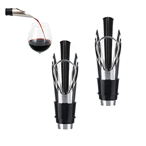 Comparison: Best Oxo Steel Wine Stopper & Pourer 9 OHAOLYLE Wine Aerator Stainless Steel Wine Bottle Pourers and Stoppers 2-in-1 Steel Champagne Sealed Cap Stopper Wine Spout Pourer for Whiskey, Tequila, Other Liquor Wine Gift Set(2PCS)