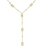 Générique Collier Y Maille Marine Grain De Café Chaine d'Ancre - Acier Inoxydable - Femme ...