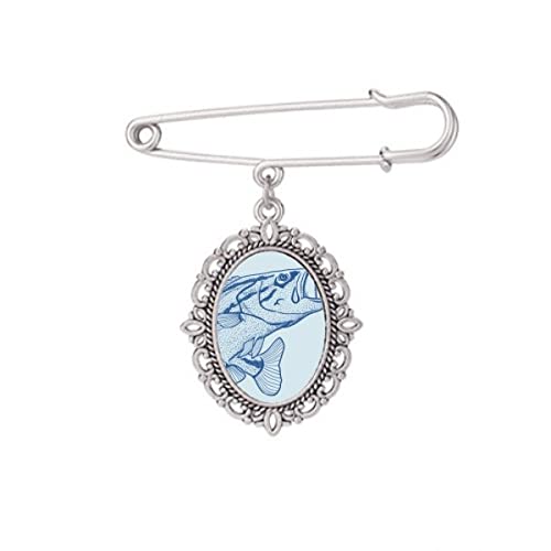 Broche poisson bleu Art déco le bijou chic pour sublimer votre châle en soirée