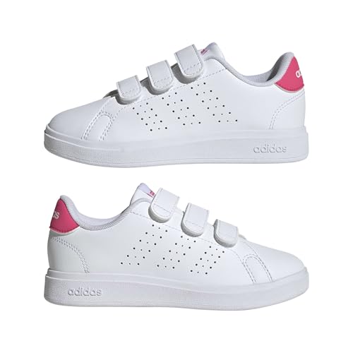 adidas Unisex Kinder Advantage Base 2.0 Children Shoes, FTWR White/FTWR White/real pink, 29 EU – Ansicht 6