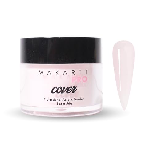 MakarttPro Acrylic Powder – Durable, Long-Lasting, Easy-Apply Formula for Nail Extensions, Overlays, Sculpting & Nail Art – 56g/2oz – Soft Pink, Perfect for Pros and At-Home Use