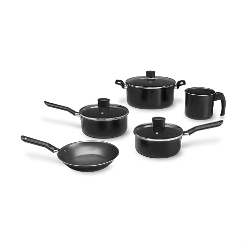 Jogo de Panelas Ebony, 5Pcs, BRINOX REVESTIDOS, Preto