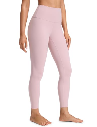 CRZ YOGA Butterluxe Yoga Leggings 25 - High Waisted Buttery Soft Womens Workout Lounge Pants Pink Haze Medium