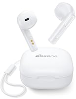 Wireless Earbuds Bluetooth V5.3 Headphones 25H Playtime Waterproof Ear Buds with Mic Lightweight in Ear Earphones for Android/iOS Phone, Birthday White Elephant Stocking Stuffers for Women Men Adults