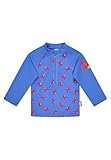 Sterntaler Badeshirt Krabbe – Baby- und Kinder-Badeshirt aus Bademodenstoff mit Elasthan, langarm, Krabben-Muster, Armdruck, Reißverschluss mit Kinnschutz, Stehkragen, UV-Schutz 50+, meerblau,Größe 92