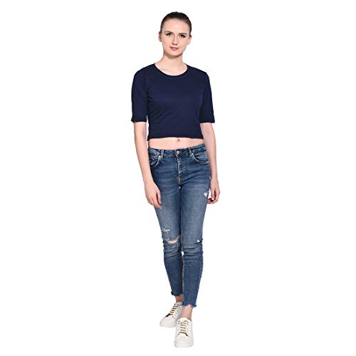 Image of Geum Women's Cotton Round Neck Half Sleeve Top