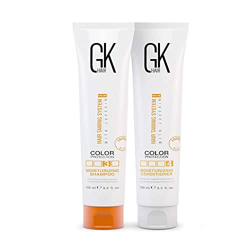 GK HAIR Global Keratin Moisturizing Shampoo and Conditioner Sets (10.1 Fl Oz/300ml) for Color Treated Hair - Daily Use Cleansing Dry to Normal Sulfate Paraben-Free - All Hair Types for Men and Women