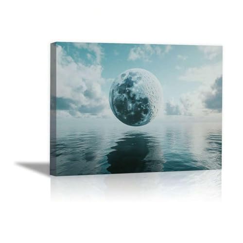 lianyibo Large Canvas Prints Wall Art, Abstract Sea Landscape Painting Canvas Artwork For Wall For Living Room Bedroom 70x100cm Frameless