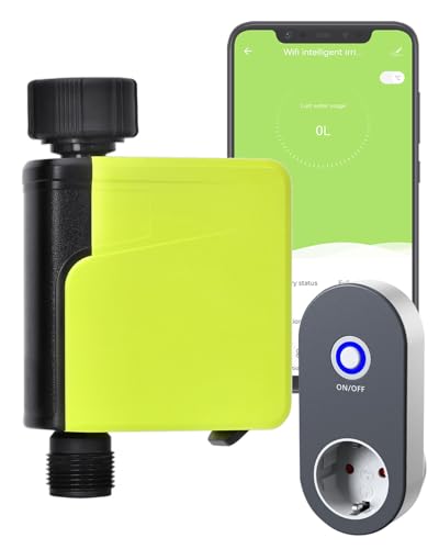 Shrivee Computer per irrigazione, timer automatico intelligente per l'irrigazione, timer dell'acqua WiFi per l'irrigazione del prato, controllo senza fili tramite presa WiFi Hub