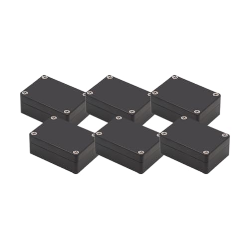 Boîte de jonction étanche IP67 en ABS noir 83x58x33mm pour câblage électrique - Lot de 2