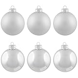 Northlight 6ct Silver Shiny and Matte Christmas Ball Ornaments, 3.25' (80mm)
