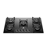 Electrolux Cooktop 5 Bocas Gás Electrolux Mesa de Vidro Efficient Tripla Chama e Grade Aço Fosco (KE5GT) Bivolt