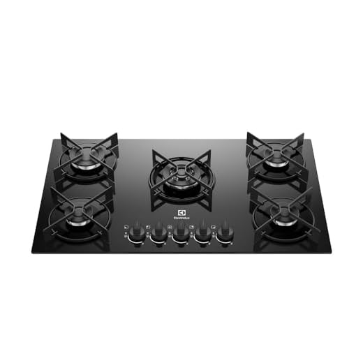 Electrolux Cooktop 5 Bocas Gás Electrolux Mesa de Vidro Efficient Tripla Chama e Grade Aço Fosco (KE5GT) Bivolt