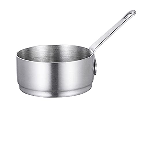 ERoomQ Saucer 1 Pack Wall-Mounted Stainless Steel Gravy Boat, Gravy Sauce Boat with Handle Can Be Used in Family Hotel Restaurants Dish(Medium)