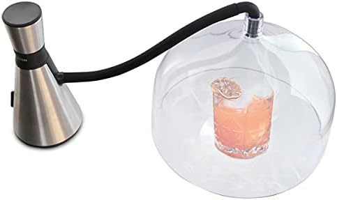 LeafIdeas Smoker Gun with Dome Lid and Wood Chips - Portable Infuser for Food and Cocktails - Perfect Smoker for Drinks like Cocktail and Whiskey