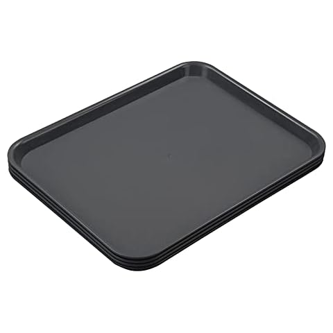 Uumitty Juego de 6 bandejas para Servir cenas/Bebidas, bandejas Grandes para Servir, Gris Cover