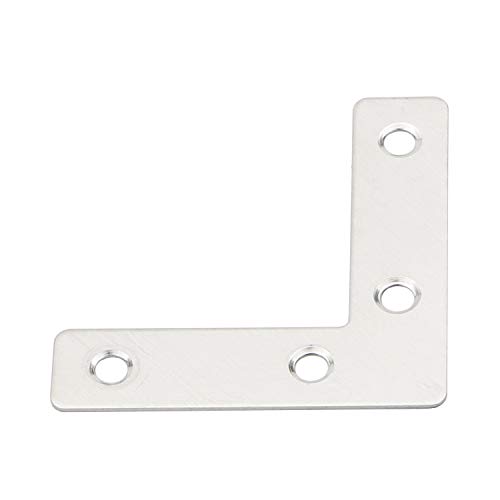 Pxyelec 4 Holes Angle Plate Corner Brace Flat L Shape Repair Bracket Connector Fixing Repair Plated Joint Bracket Wooden Furniture Fixture Protector 60Mm X 60Mm / 2.36 X 2.36 Inch, Pack Of 20 #TOP4