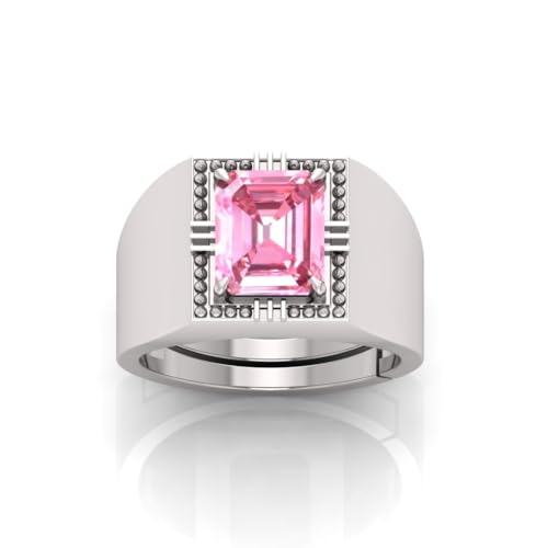 Bague saphir rose en plaqué argent, le bijou ajustable pour sublimer votre style