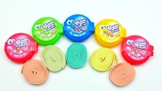 Boîtes de Bubble Gum 90g 4 Goûts Acidulé Fruit Lot de 5