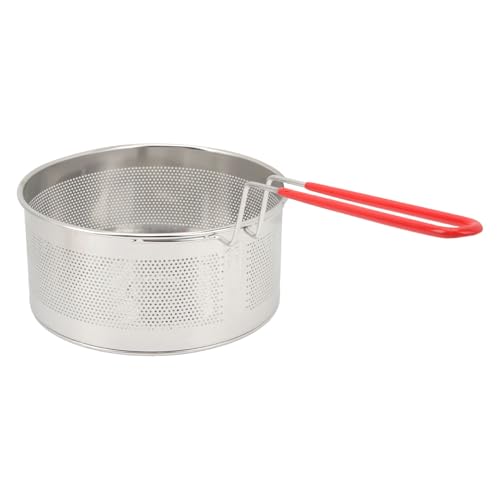 Cesta de Fritar, Cesta de Fritar, Cesta Redonda de Aço Inoxidável 304, Cesta de Fritar Com Alça para