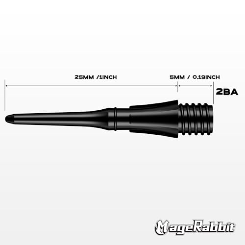 MageRabbit 100 Stück Kunststoff-Dart-Spitzen, 2BA-Gewinde, weiche Dart-Spitzen (100)